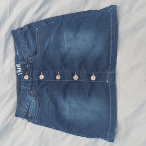 YMI denim skirt; size 12 kids
